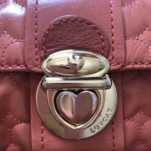 LOVCAT leather quilted hearts clutch/purse NWOT - Picture 7 of 7